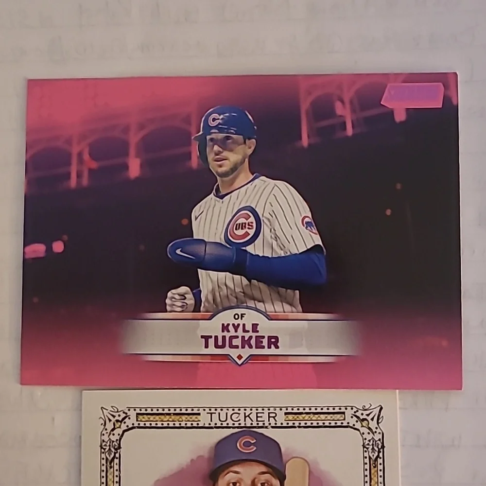 Topps Pink and White Kyle Tucker Trading Cards - Picture 3 of 4